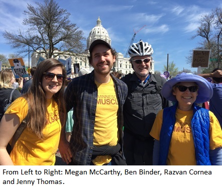 Megan McCarthy, Ben Binder, Razvan Cornea and Jenny Thomas at the St. Paul March for Science