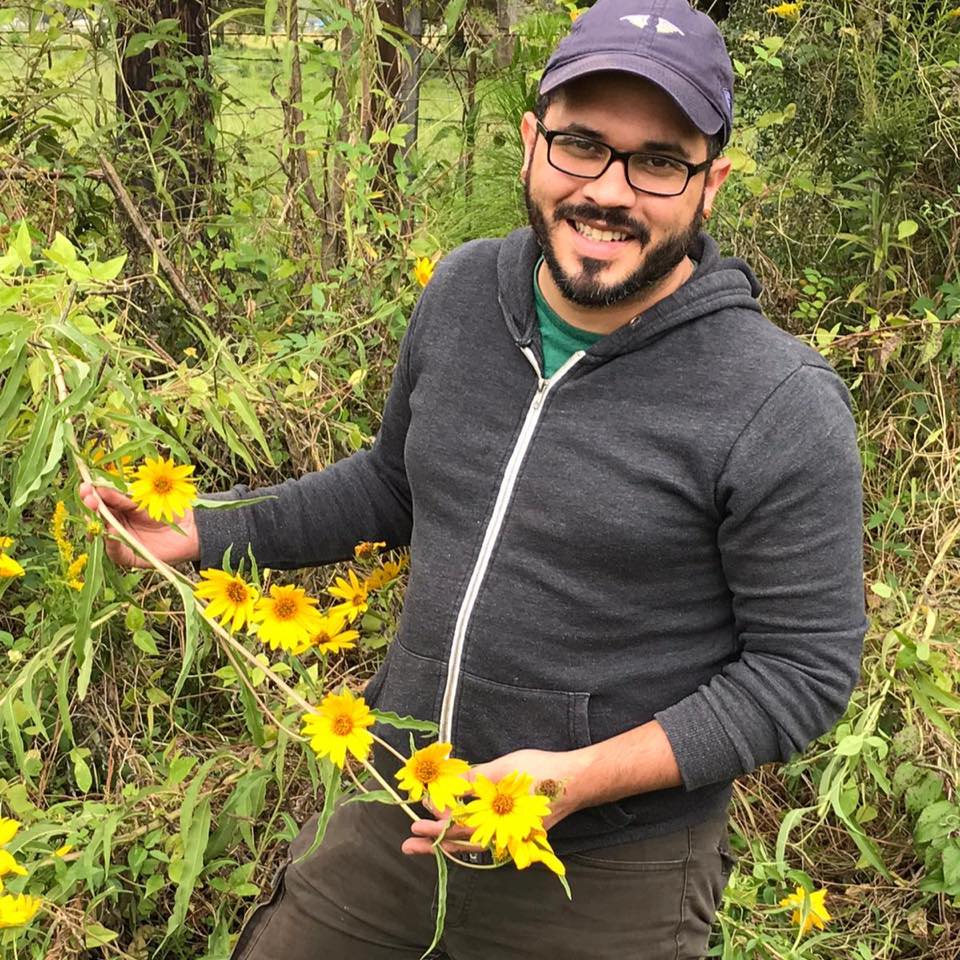 Luis with some of his favorite plants