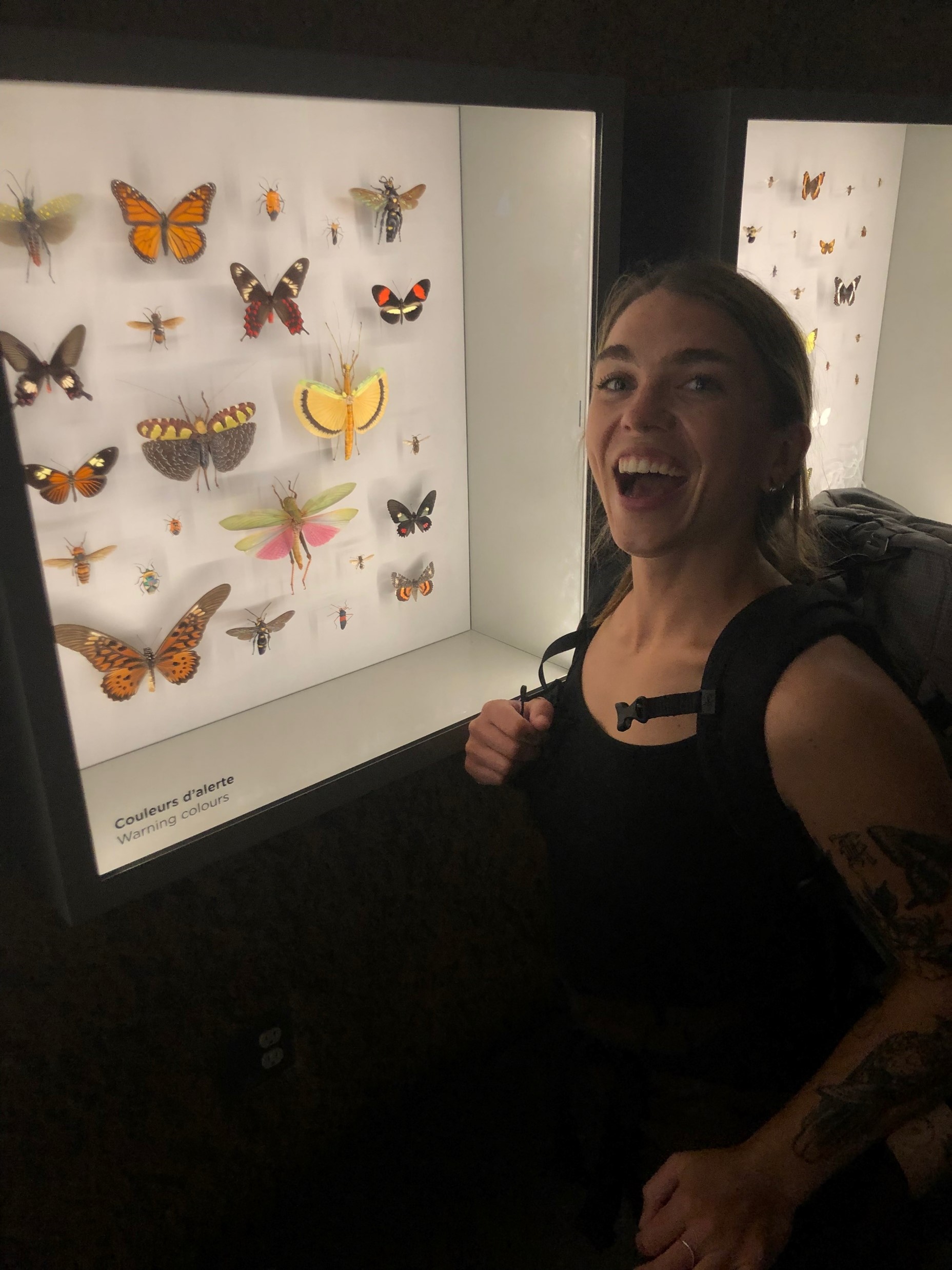 Lindsey with butterflies