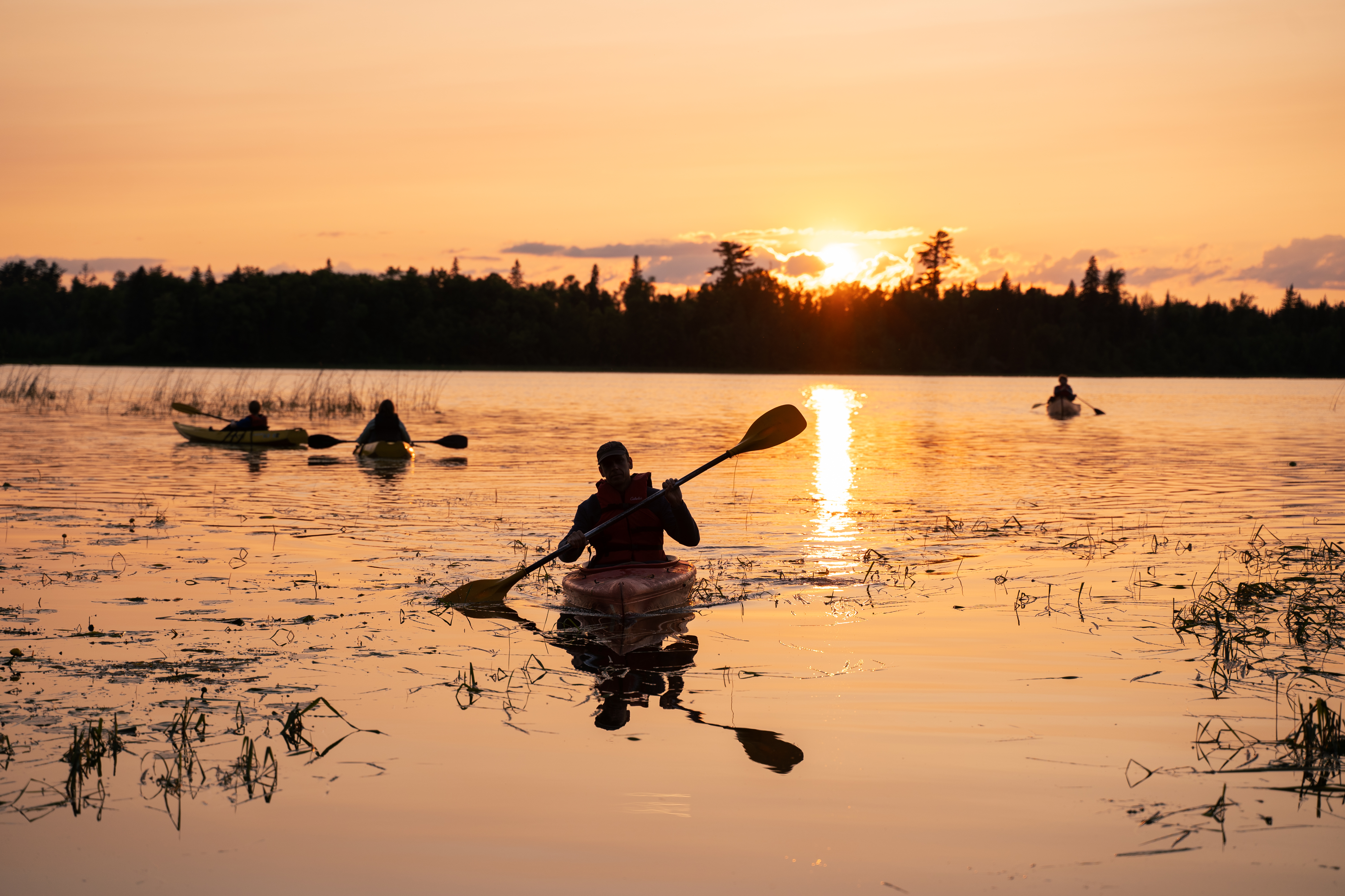 Kayakers on Lake Itasca