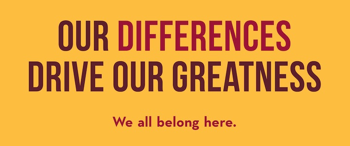 Graphic that says "Our differences drive our greatness."